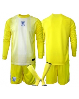 Billige Fotballdrakt England Keeper Replika Bortedraktsett Barn VM 2026 Langermet (med bukser)